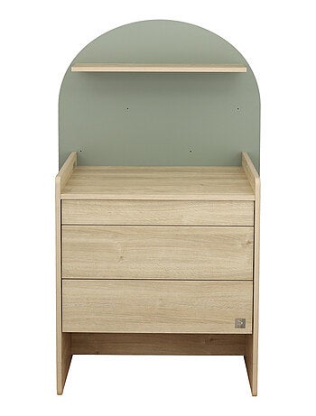 Cassettiera trasformabile in scrivania - decoro in legno di quercia seppia, forma ad - SAUTHON