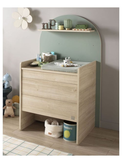 Cassettiera trasformabile in scrivania - decoro in legno di quercia seppia, forma ad - SAUTHON - Kiabi