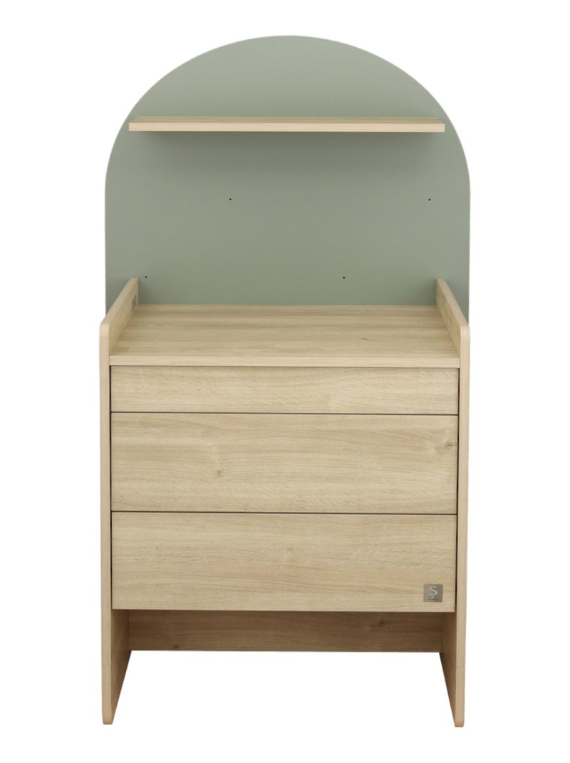 Cassettiera trasformabile in scrivania - decoro in legno di quercia seppia, forma ad - SAUTHON Verde - Kiabi