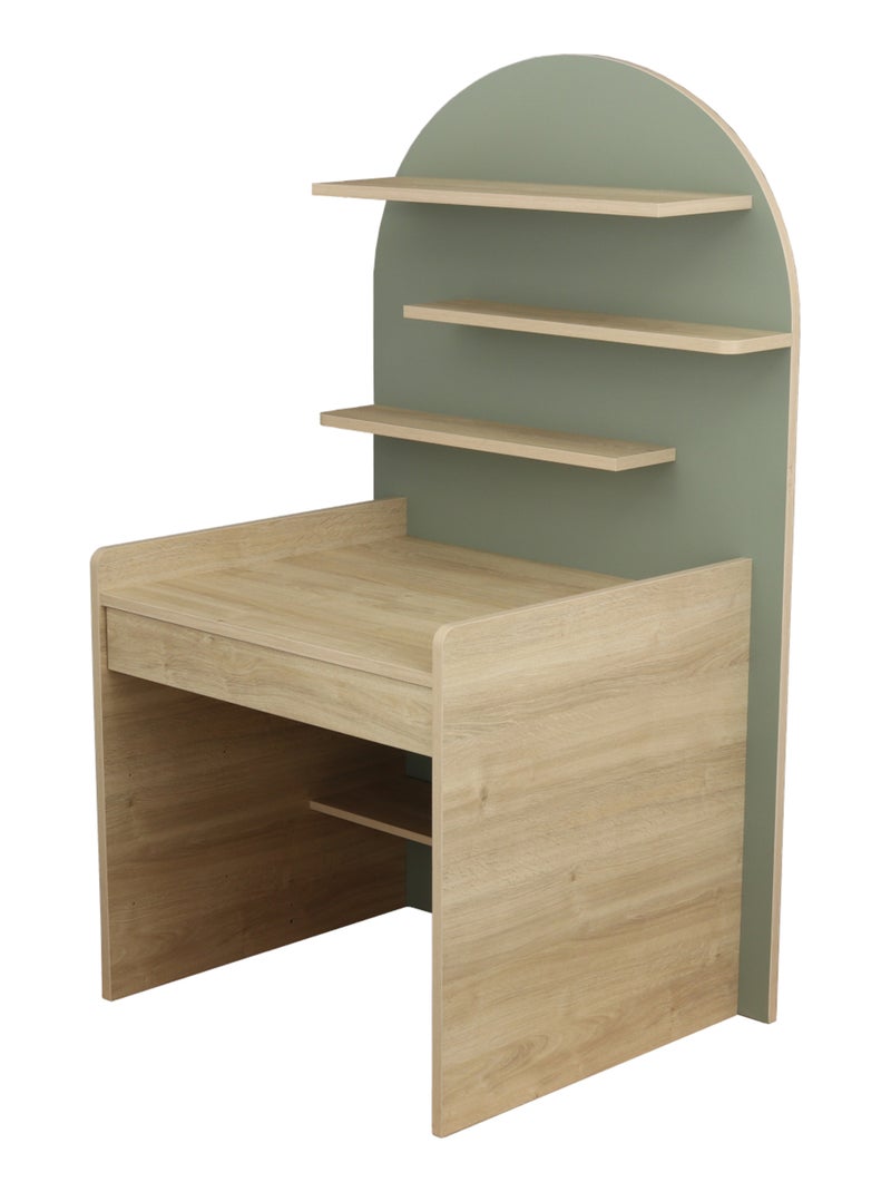 Cassettiera trasformabile in scrivania - decoro in legno di quercia seppia, forma ad - SAUTHON Verde - Kiabi
