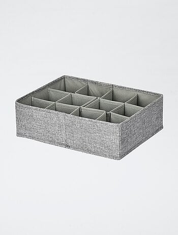 Cassetto organizer in lino - 12 scomparti