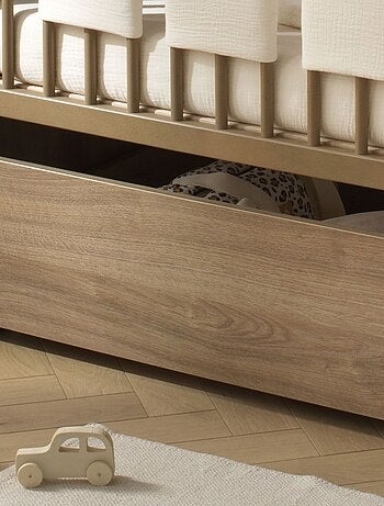 Cassetto per lettino combinato trasformabile, decoro rovere - SAUTHON