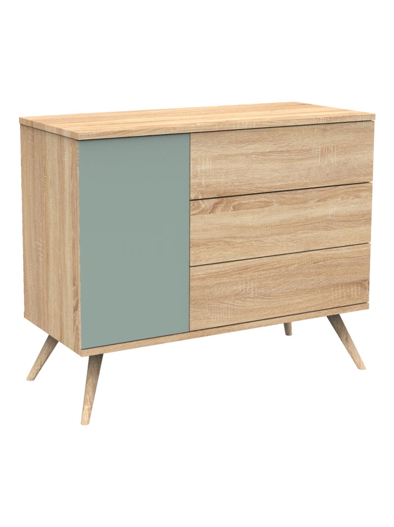 Cassettone a 1 anta e 3 - SAUTHON Verde - Kiabi