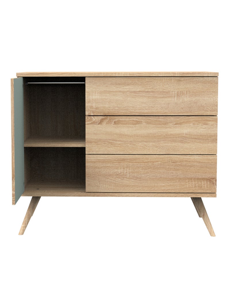 Cassettone a 1 anta e 3 - SAUTHON Verde - Kiabi