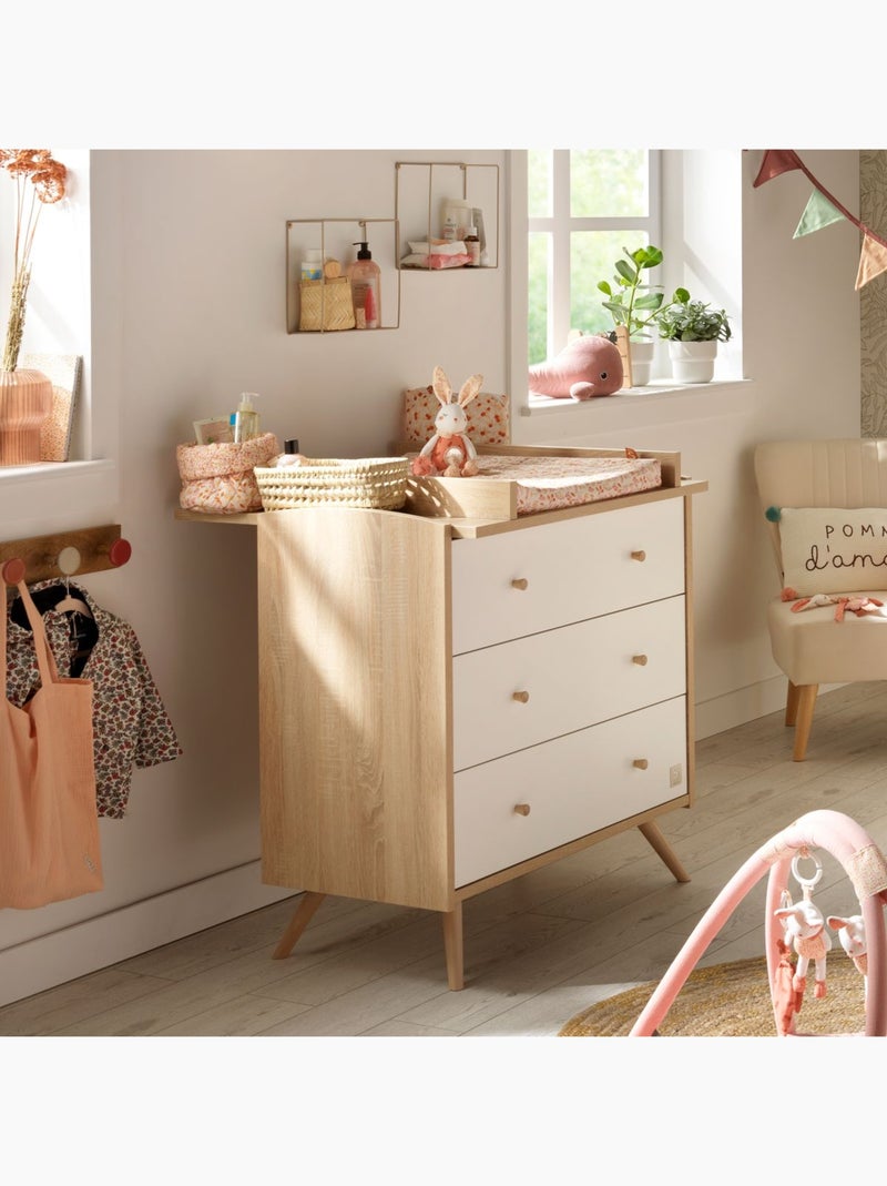 Cassettone a 3 - SAUTHON Bianco Marrone - Kiabi
