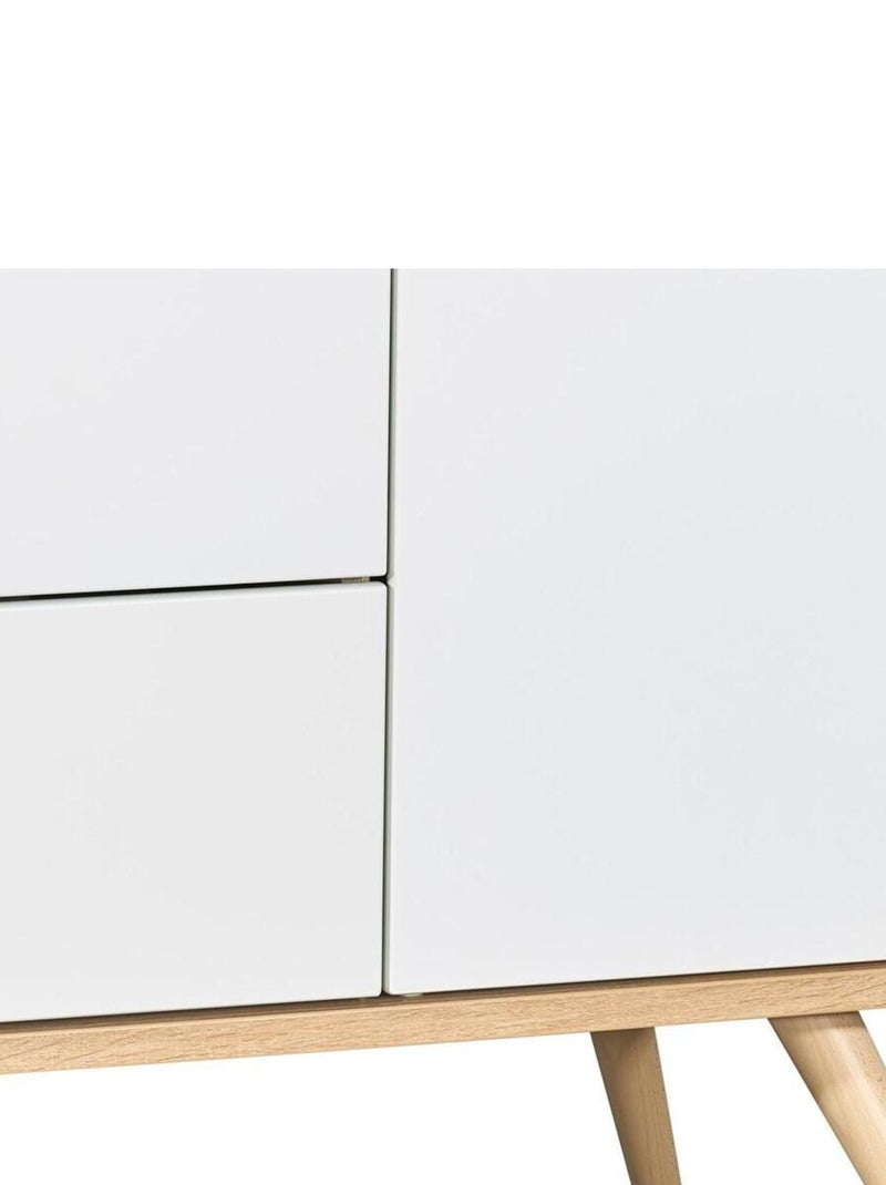 Cassettone in legno a 1 anta e 3 - SAUTHON Bianco - Kiabi