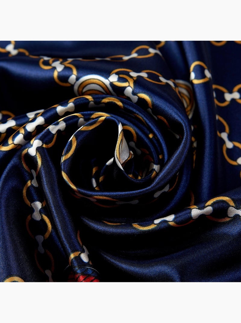 Catena Carré seta Blu marino - Kiabi