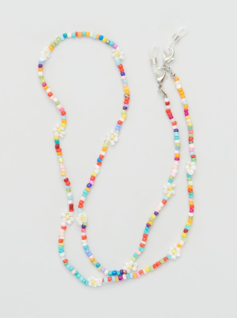 Catenella per occhiali con perle multicolore - Kiabi