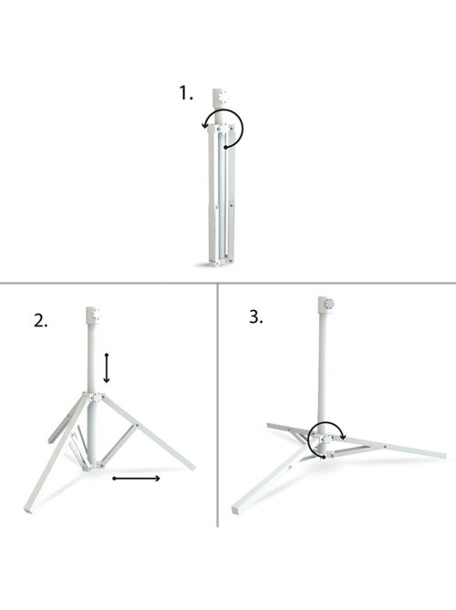 Cavalletto pieghevole a 3 gambe per ombrellone - 78x78x60 cm - Kiabi