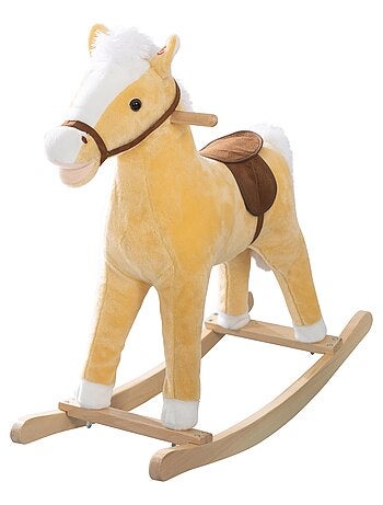 Cavallo a dondolo con cappello e sciarpa di Natale – effetti sonori – "Roba