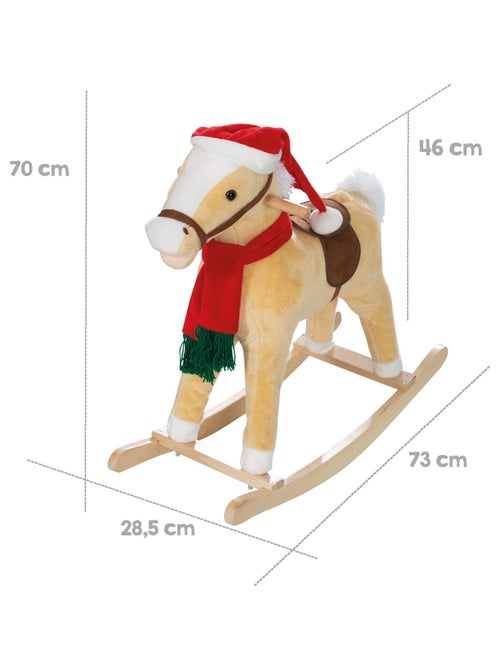 Cavallo a dondolo con cappello e sciarpa di Natale – effetti sonori – "Roba" - Kiabi