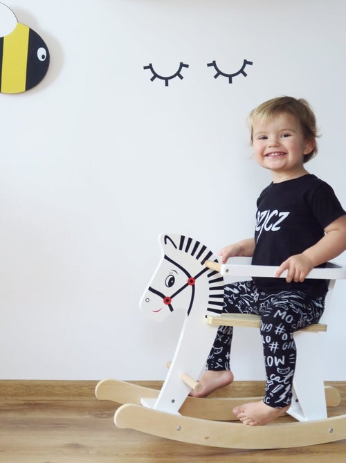 Cavallo a dondolo evolutivo legno con protezione Mamabrum - Kiabi
