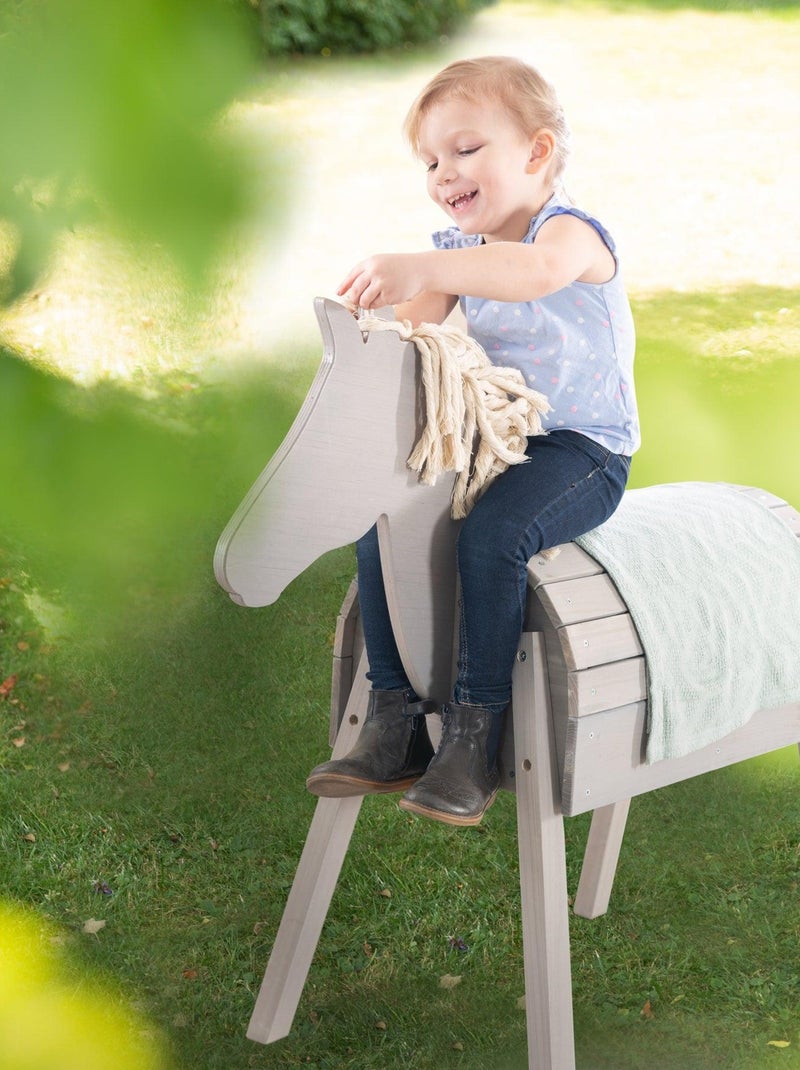 Cavallo da giardino in legno massello resistente per bambini "Roba Outdoor+" Grigio - Kiabi