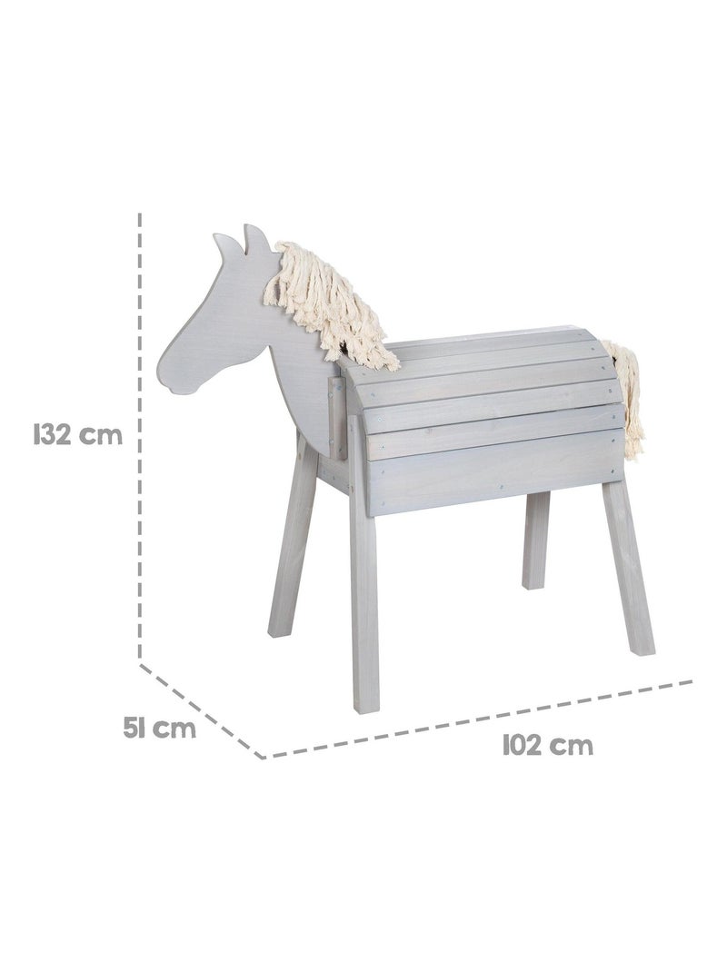 Cavallo da giardino in legno massello resistente per bambini "Roba Outdoor+" Grigio - Kiabi