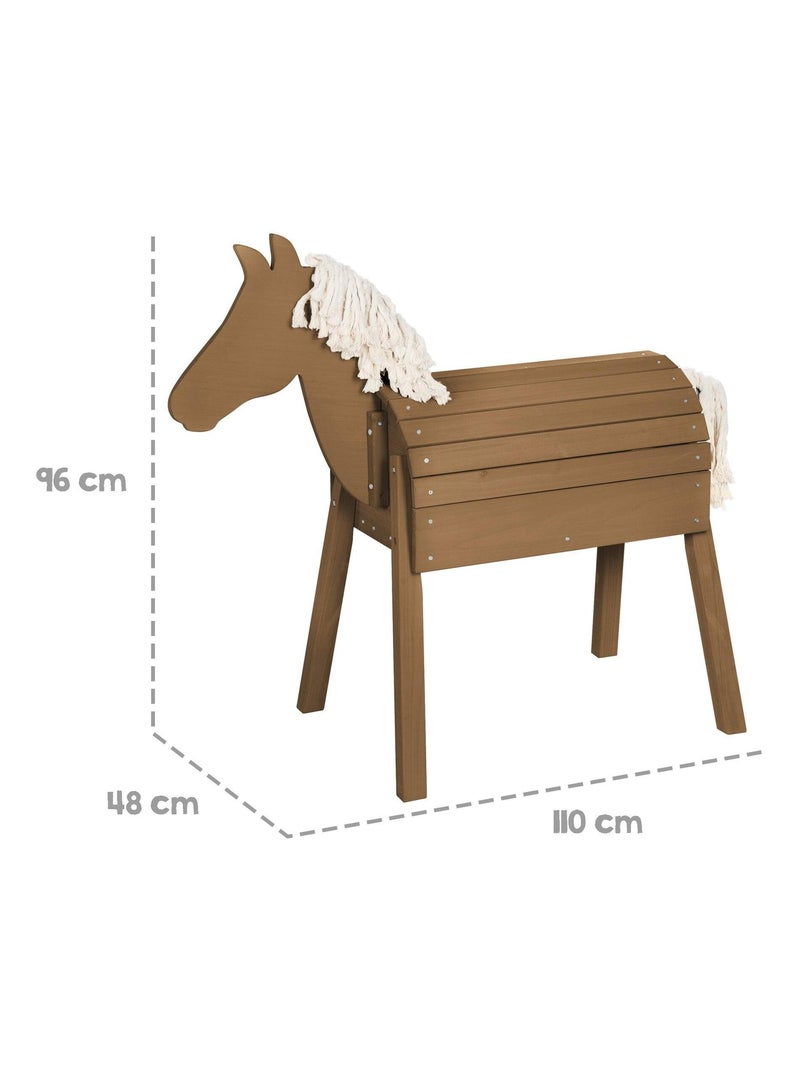 Cavallo da giardino in legno massello resistente per bambini "Roba Outdoor+" Marrone - Kiabi
