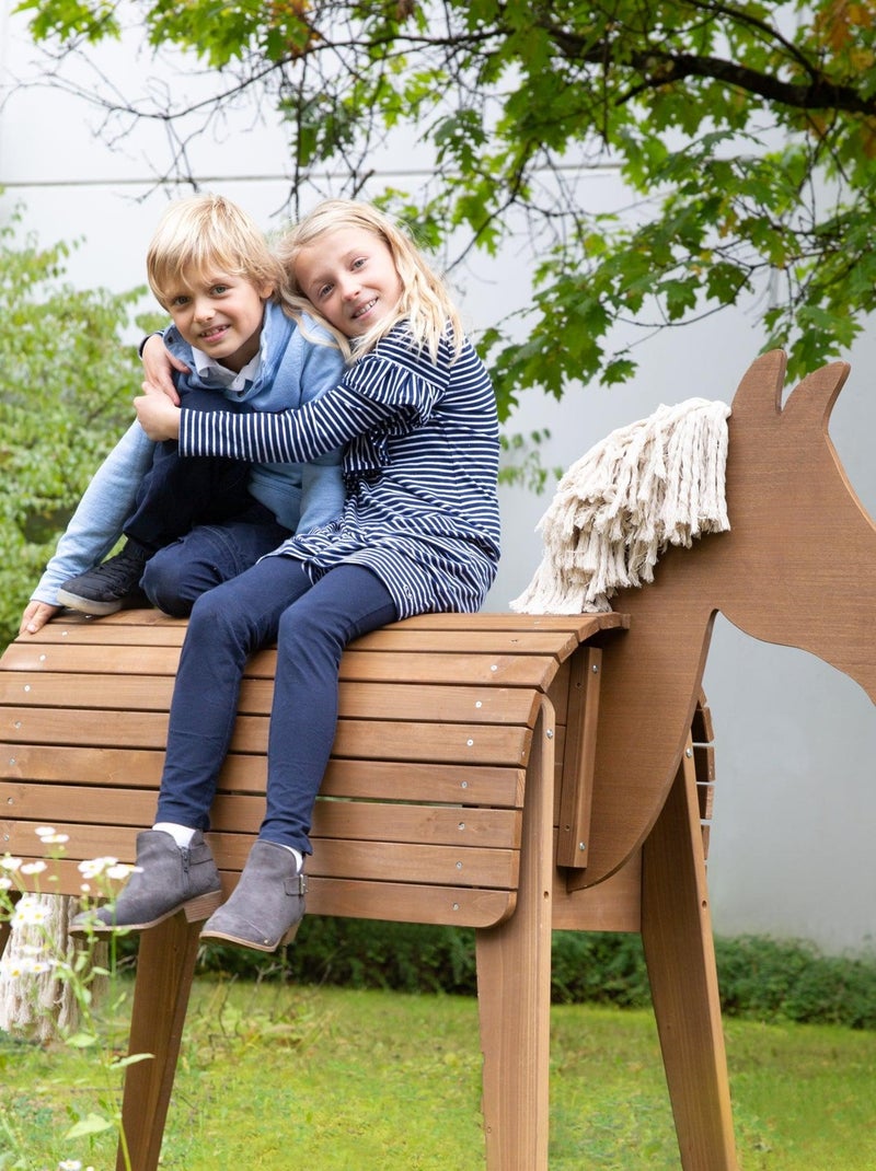 Cavallo da giardino per bambini – legno massello resistente "Roba Outdoor+" Marrone - Kiabi