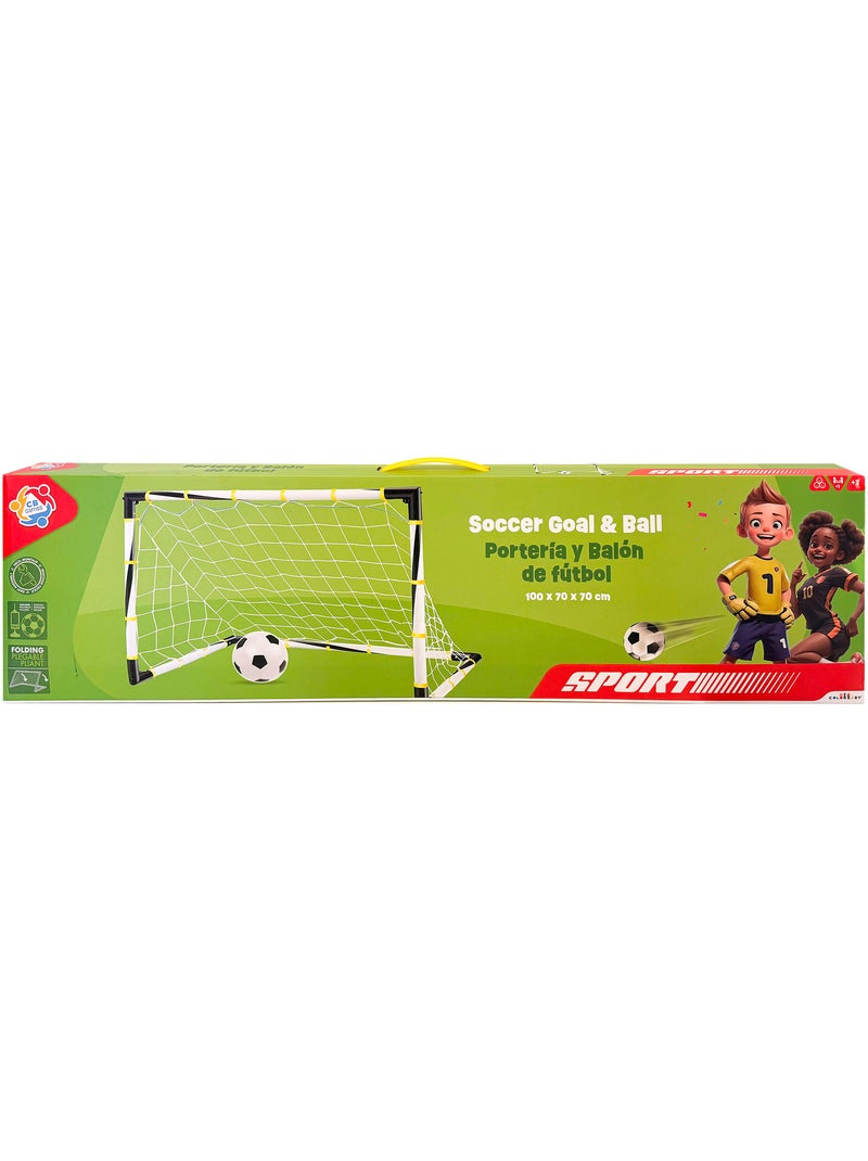 Cb toys porta da calcio pieghevole con palla e gonfiatore N/D - Kiabi