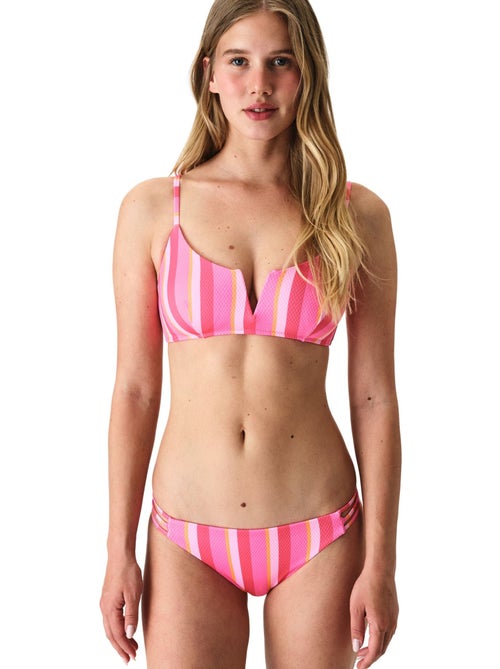 Celinda bikini top a righe testurizzato con scollo a v profondo penti - Kiabi