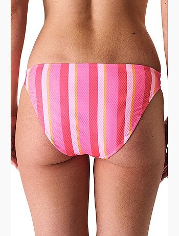 Celinda slip bikini elegante a righe testurato a vita media penti