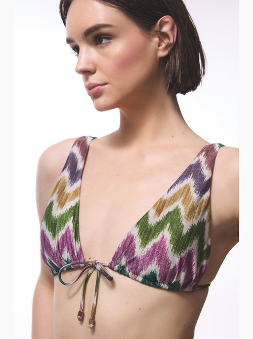 Celine deep v zigzag top bikini penti - Kiabi