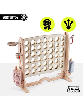 Centro giochi educativo 4 in 1 hypermotion per bambini con basket, golf, anelli e forza 4