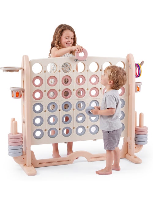 Centro giochi educativo 4 in 1 hypermotion per bambini con basket, golf, anelli e forza 4 - Kiabi Centro giochi educativo 4 in 1 hypermotion per bambini con basket, golf, anelli e forza 4 - Kiabi
