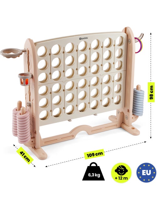 Centro giochi educativo 4 in 1 hypermotion per bambini con basket, golf, anelli e forza 4 - Kiabi Centro giochi educativo 4 in 1 hypermotion per bambini con basket, golf, anelli e forza 4 - Kiabi
