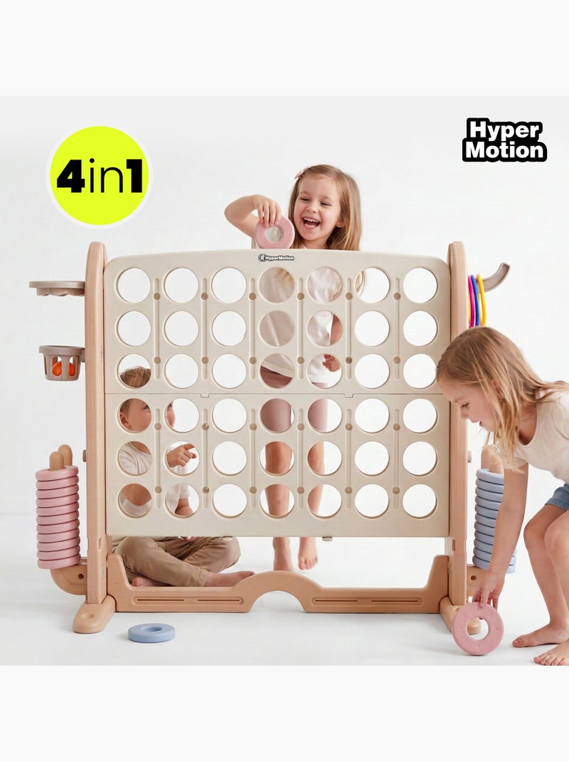 Centro giochi educativo 4 in 1 hypermotion per bambini con basket, golf, anelli e forza 4 N/D - Kiabi