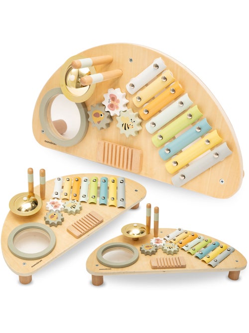 Centro Musicale Bambini in Legno – Xilofono, Tamburo e Gioco Sensoriale, Bimbo 9 Mesi+ - Kiabi