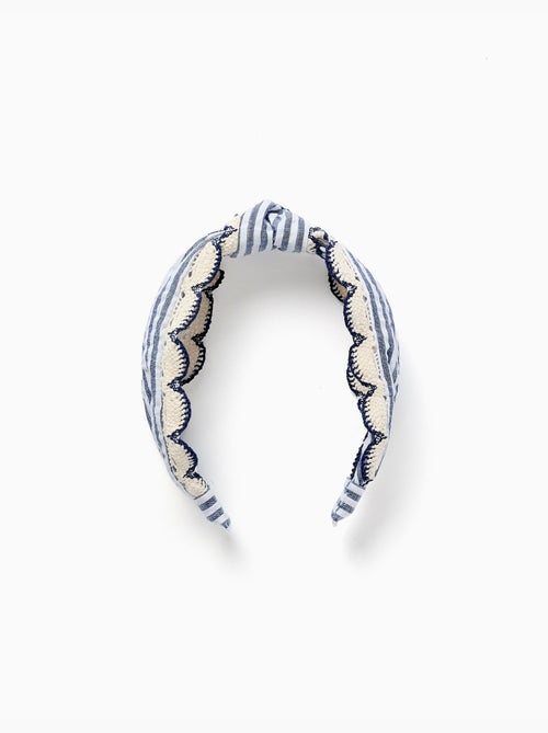 Cerchietto a righe e bordo all'uncinetto - Kiabi