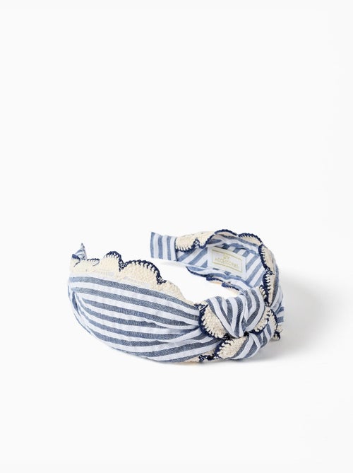 Cerchietto a righe e bordo all'uncinetto - Kiabi