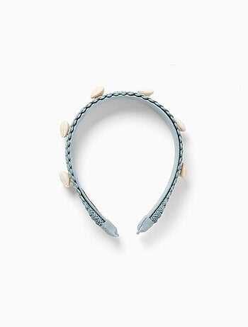 Cerchietto con applicazione di conchiglia cauri