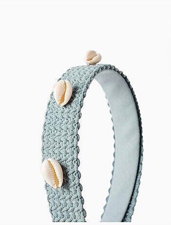 Cerchietto con applicazione di conchiglia cauri