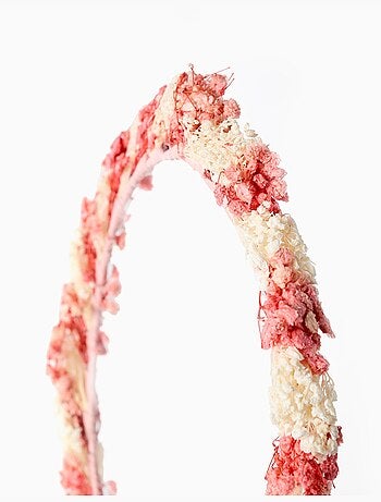 Cerchietto con applicazione floreale e lacci