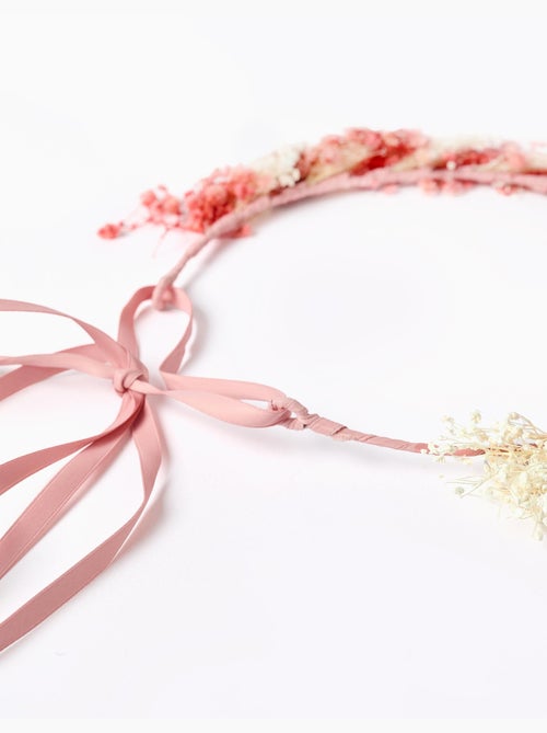 Cerchietto con applicazione floreale e lacci - Kiabi