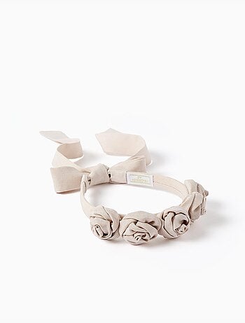 Cerchietto con fiori e lacci