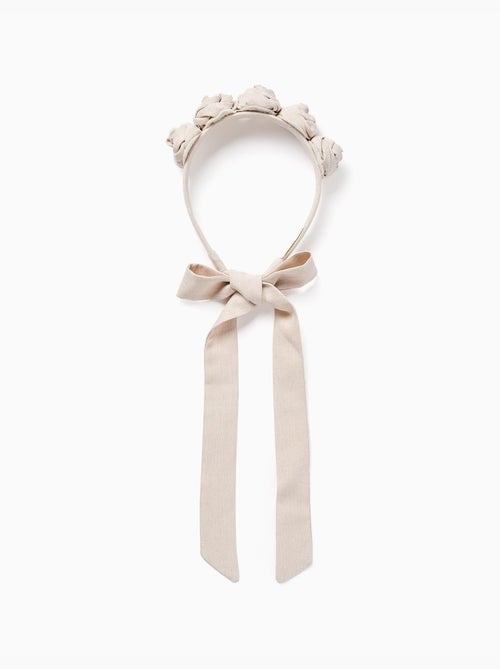 Cerchietto con fiori e lacci - Kiabi