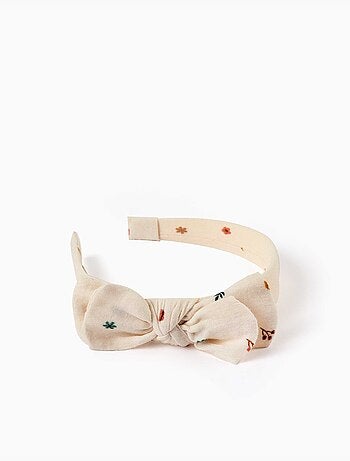 Cerchietto con stampa floreale e fiocco