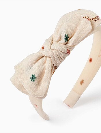 Cerchietto con stampa floreale e fiocco