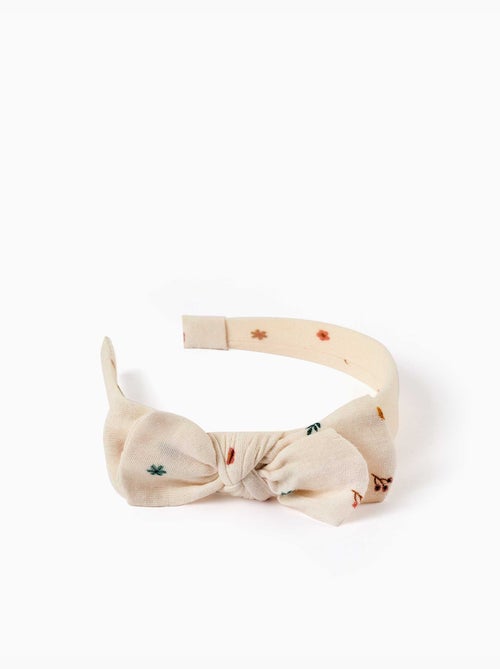 Cerchietto con stampa floreale e fiocco - Kiabi