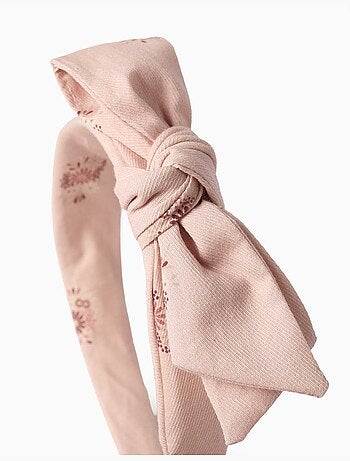 Cerchietto con stampa floreale e fiocco
