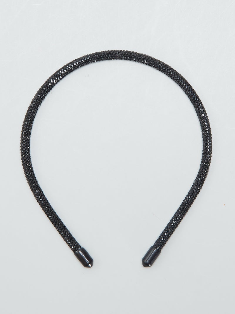 Cerchietto con strass NERO - Kiabi