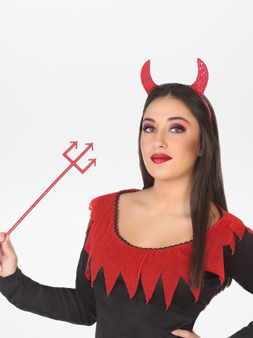 Cerchietto + forcone 'diavolo' - Costume rosso - Kiabi