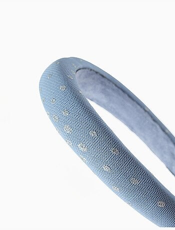 Cerchietto imbottito in tulle con lurex