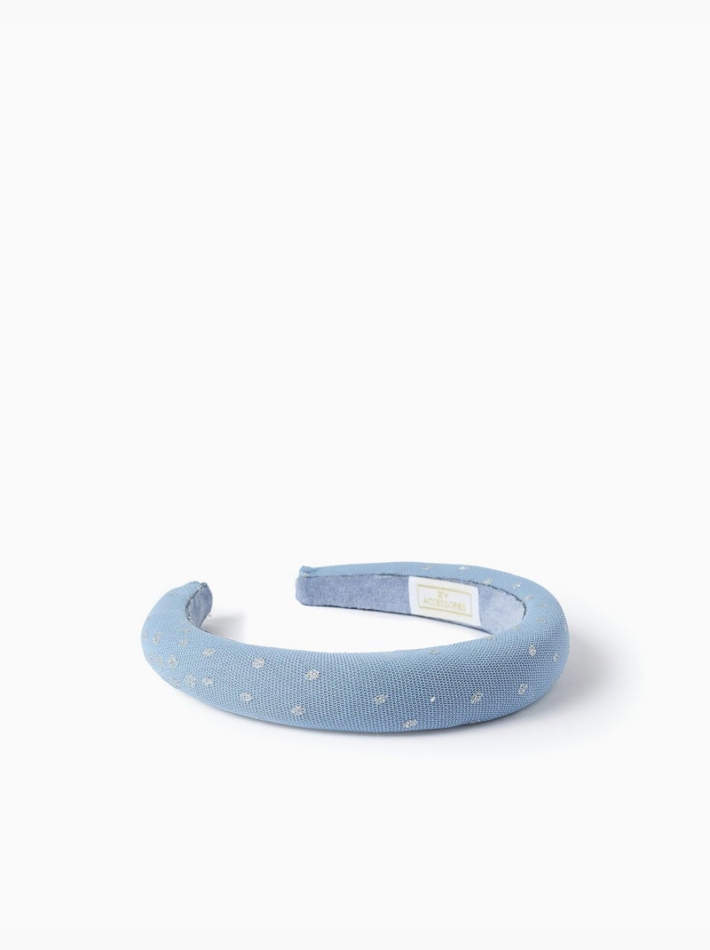 Cerchietto imbottito in tulle con lurex Blu chiaro - Kiabi