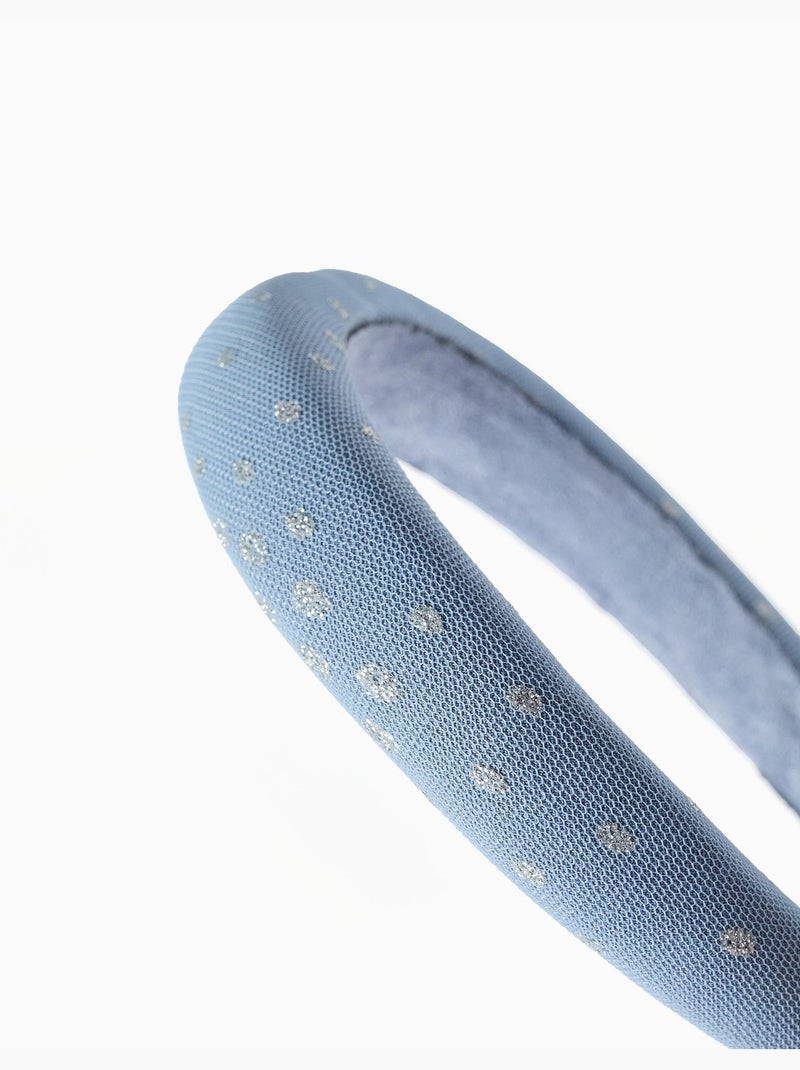 Cerchietto imbottito in tulle con lurex Blu chiaro - Kiabi