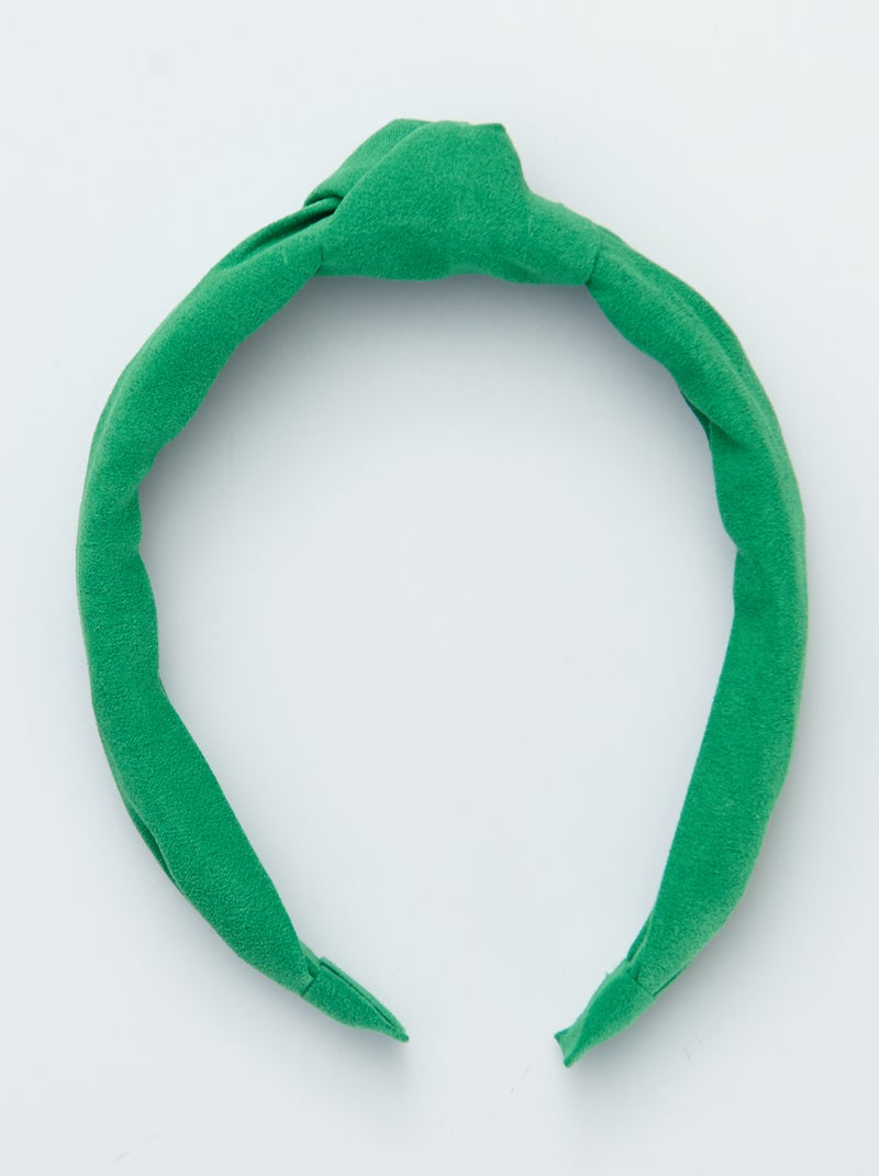 Cerchietto in finto camoscio VERDE - Kiabi
