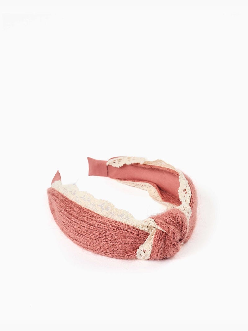 Cerchietto in maglia con bordo all'uncinetto Multicolore - Kiabi