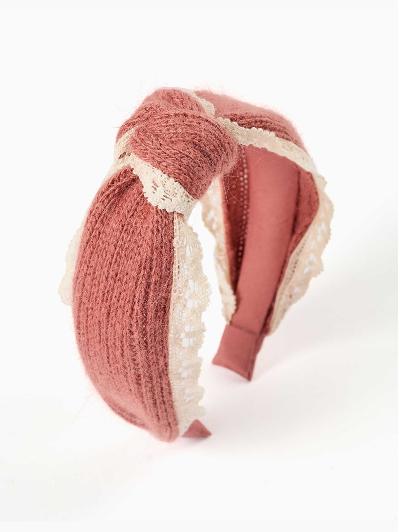 Cerchietto in maglia con bordo all'uncinetto Multicolore - Kiabi