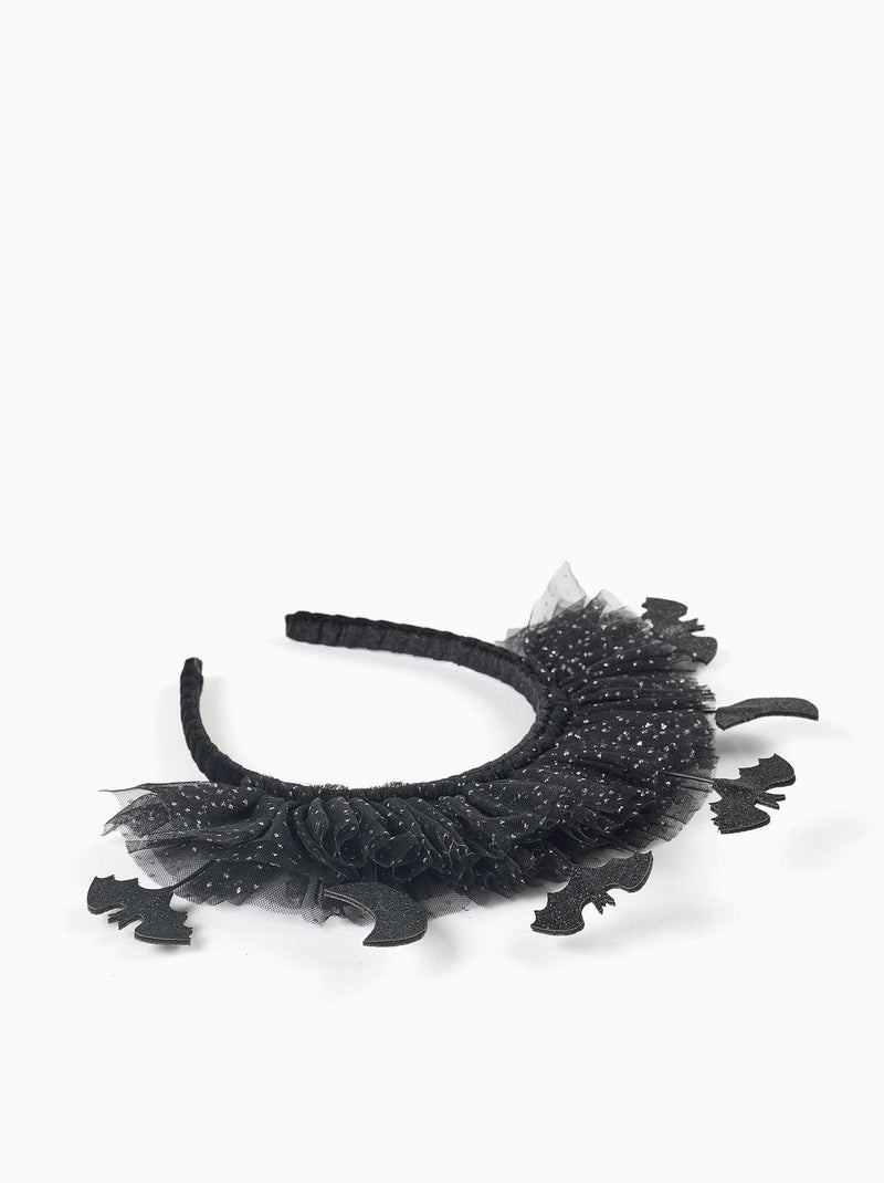 Cerchietto in tulle con lune e pipistrelli Nero Nero - Kiabi